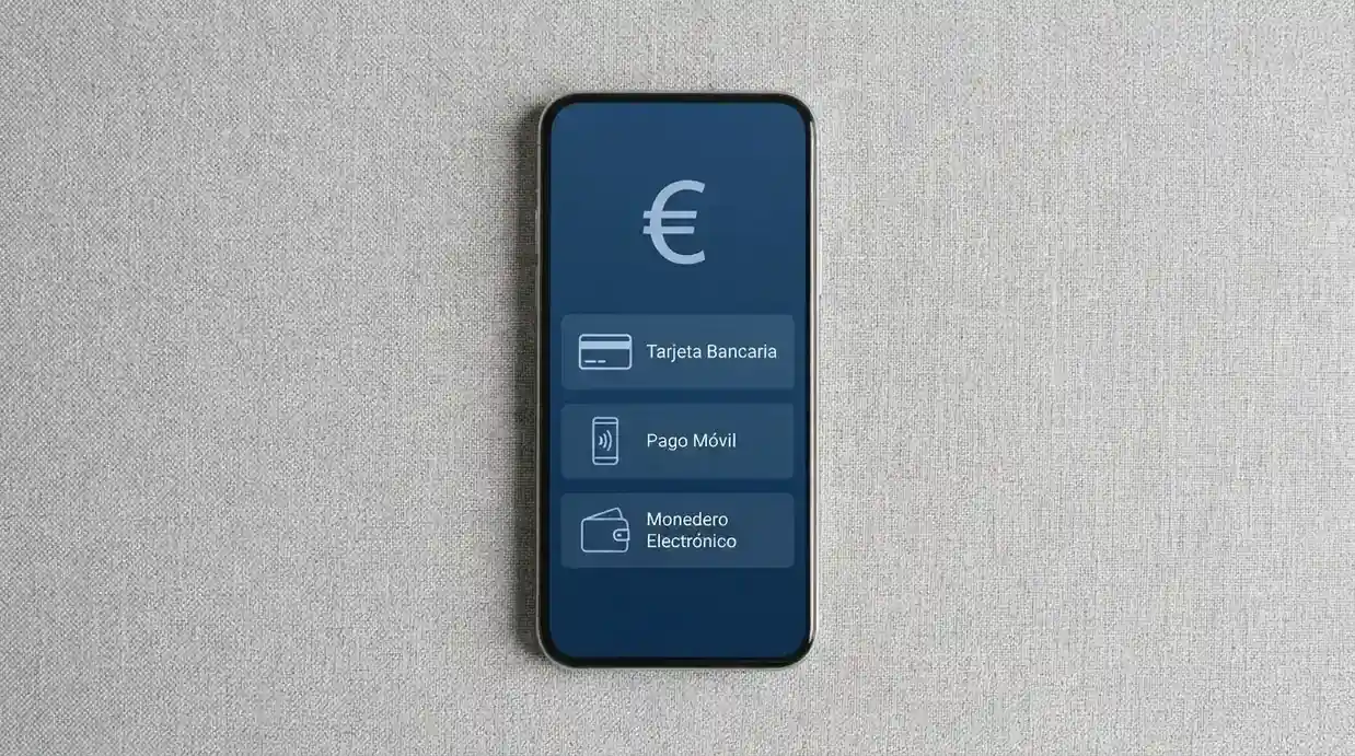 Pantalla de depósito en un casino español mostrando Bizum, tarjeta bancaria y monederos electrónicos como opciones