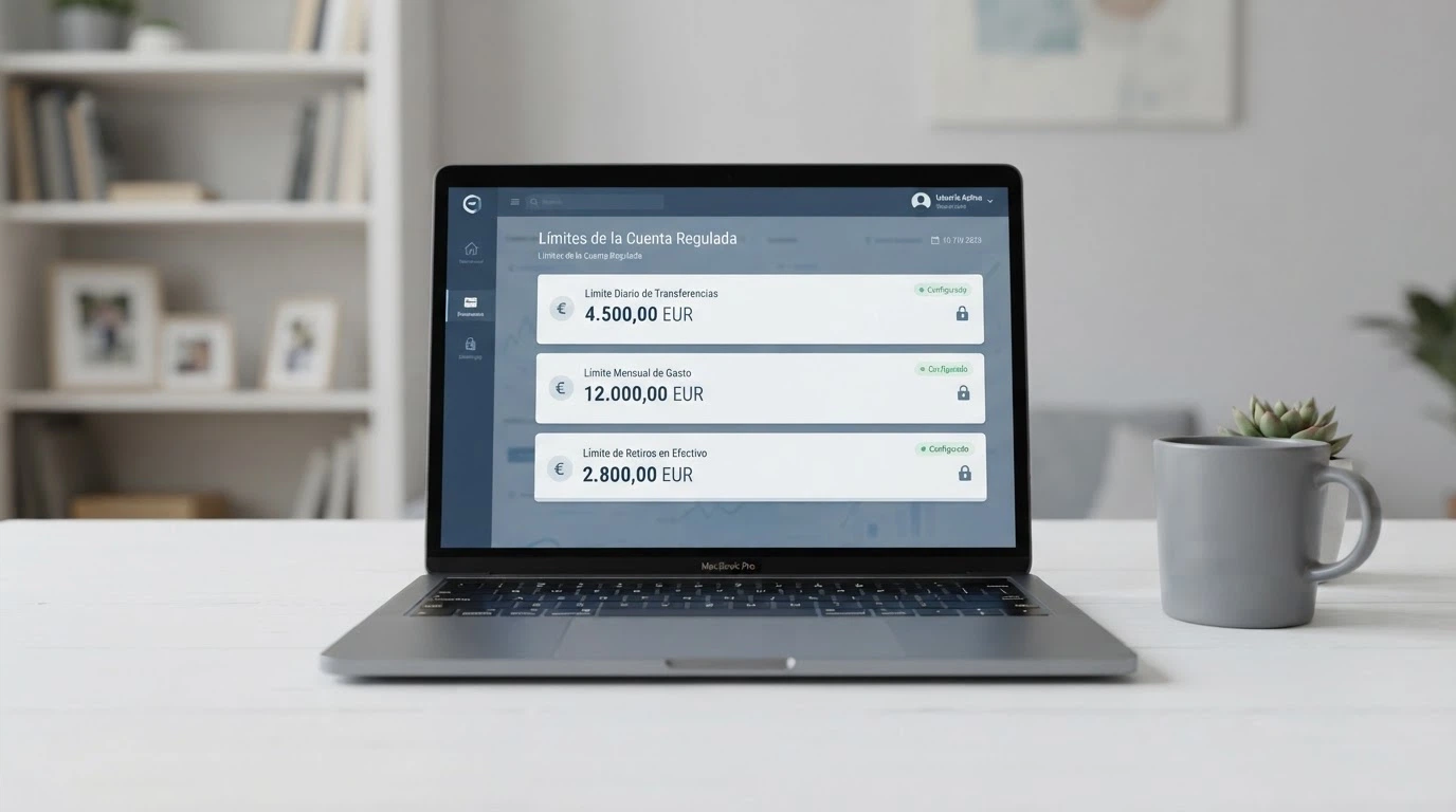 Panel de control de límites de depósito en un casino online español mostrando los importes diario, semanal y mensual con un candado junto a cada cifra