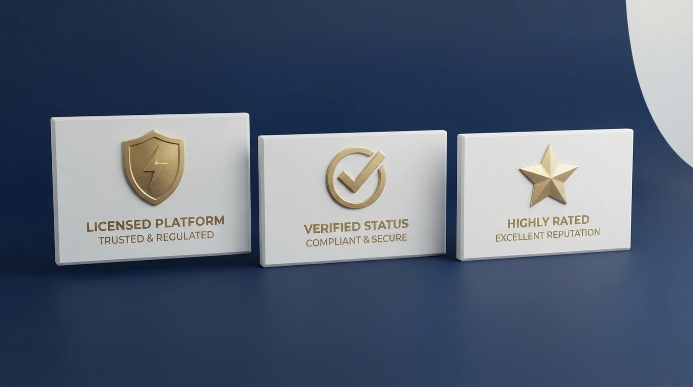 Fila de logotipos de casinos online junto a una tabla comparativa con columnas de licencia, bono y valoración