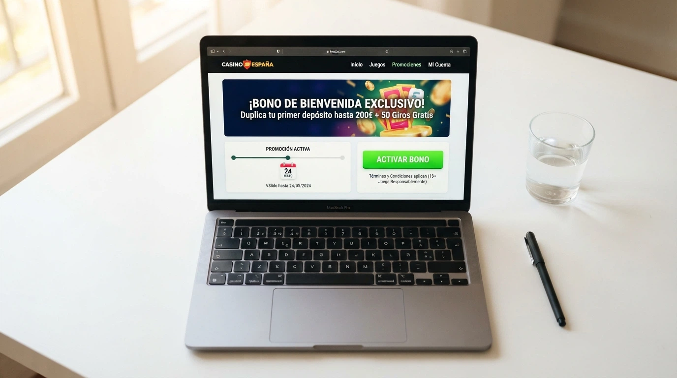 Pantalla de un casino online mostrando el mensaje de activación del bono de cumpleaños con un calendario marcando la fecha