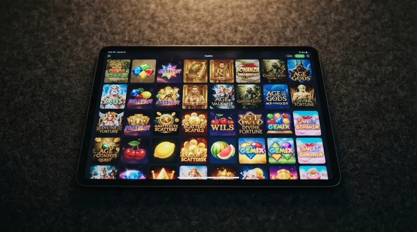 Mosaico de portadas de slots disponibles en Casino Barcelona online con distintos temas y proveedores