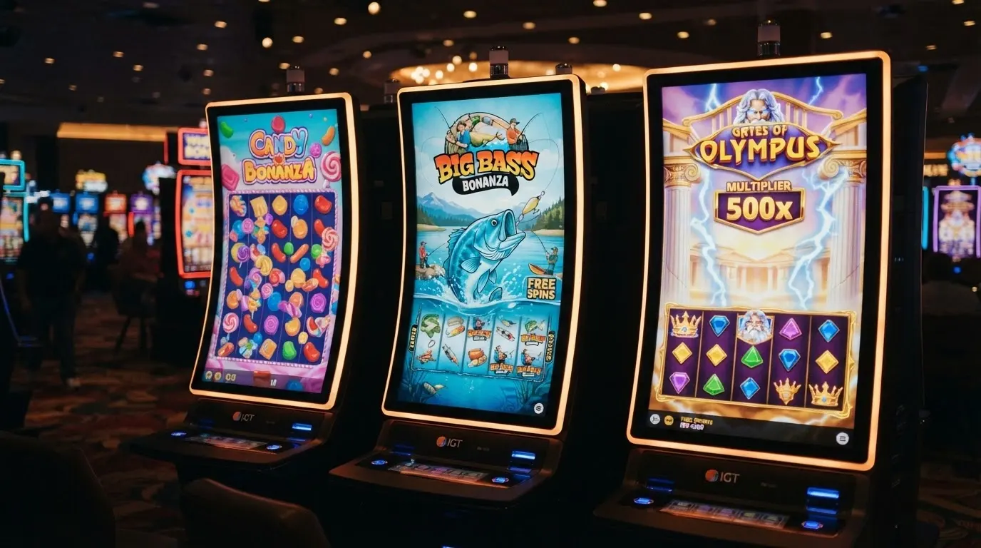 Collage de portadas de slots Pragmatic Play: Sweet Bonanza, Big Bass Bonanza y Gates of Olympus
