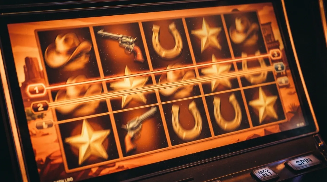 Pantalla del slot Wanted Dead or a Wild con los carretes en juego y el logotipo visible